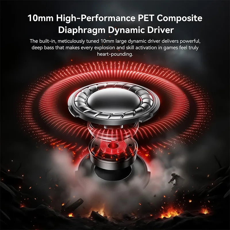 KBEAR BK1 Bang-K Wired IEM Gaming Earphones 10mm PET Dynamic Driver 5N OFC Detachabl Work for Switch PC Mobile FPS Gaming HiFi Music