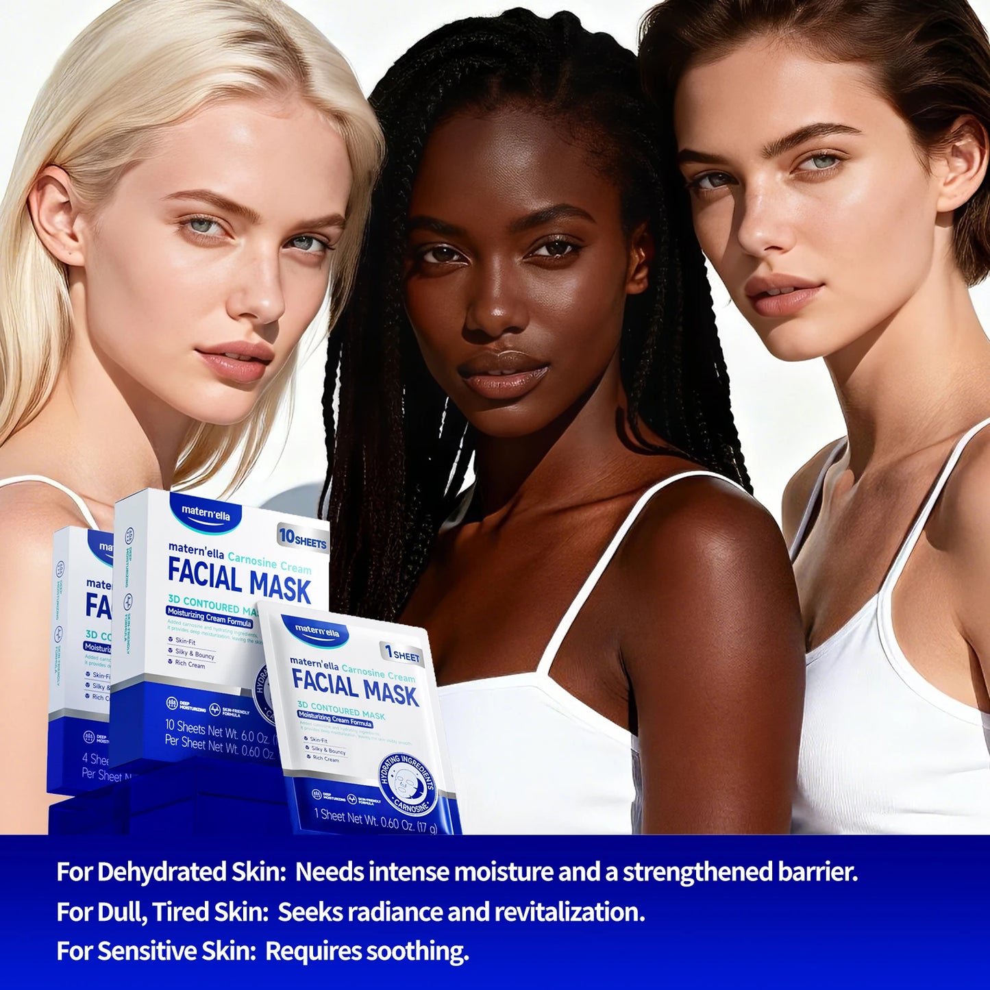 Maternella Carnosine Cream Mask – Intensive Repair & Firming | Peptides & Pro-Xylane | Sensitive Skin