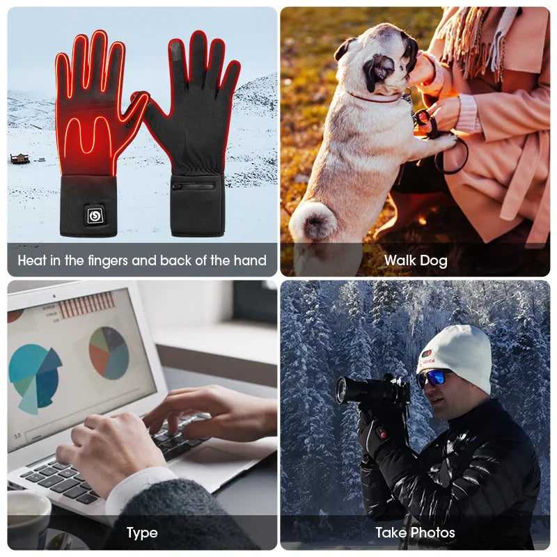 Savior Heat Electric Heated Glove Liners For Men Women Rechargeable