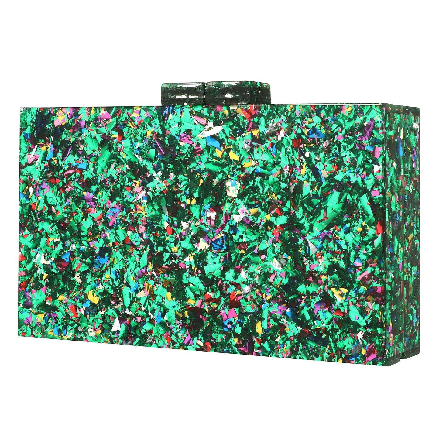 Women Handbags Evening Banquet Party Clutch Bag Rectangle Multicolor Geometric Trend Designed Acrylic Bags Chain Crossbody Bag