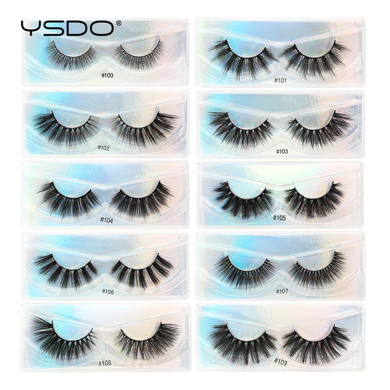 Wholesale 3D Mink Lashes Eyelashes 10/50/100 PCS Natural Soft Eyelash Extension Maquiagem False Cilios Makeup Faux Cils In Bulk