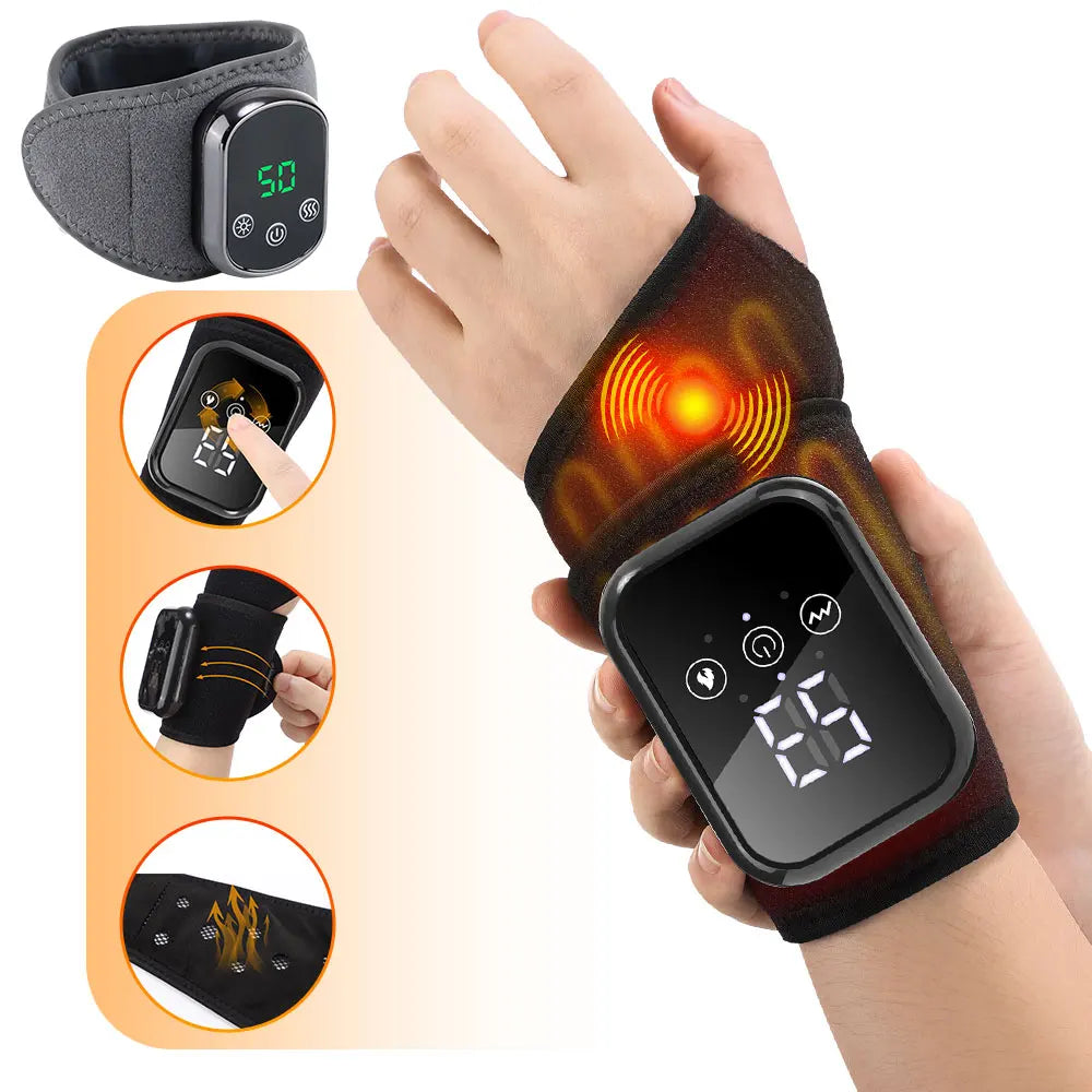 AGDOAD Electric Heating Wrist Massager With Brace For Relief