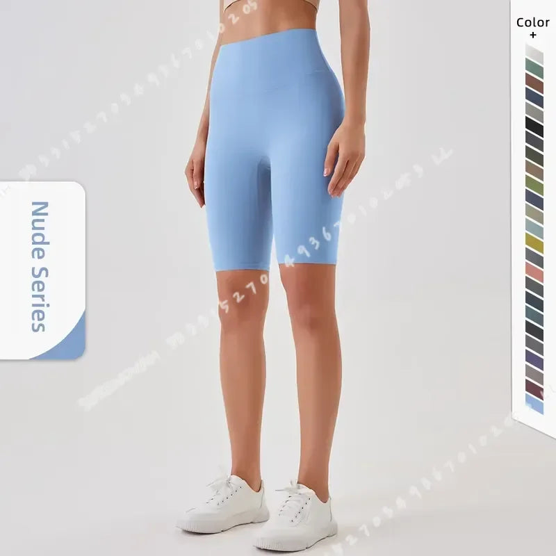 2024 High Waisted Butt Lifting Yoga Shorts Summer Seamless Leggings Outer Wear Tight Cycling Athletic Gym Shorts for Women
