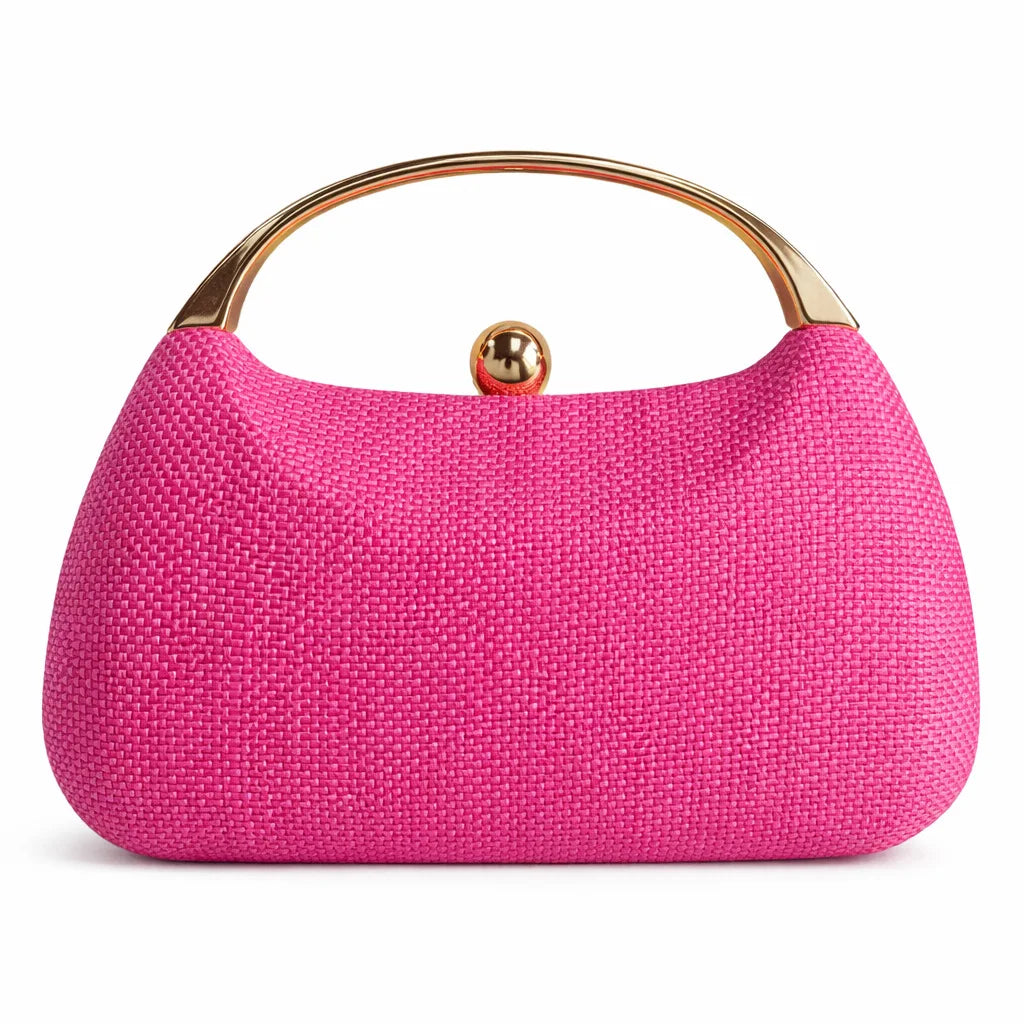 Elegant Woven Clutch Handbag For Women Party Wedding Evening Bag