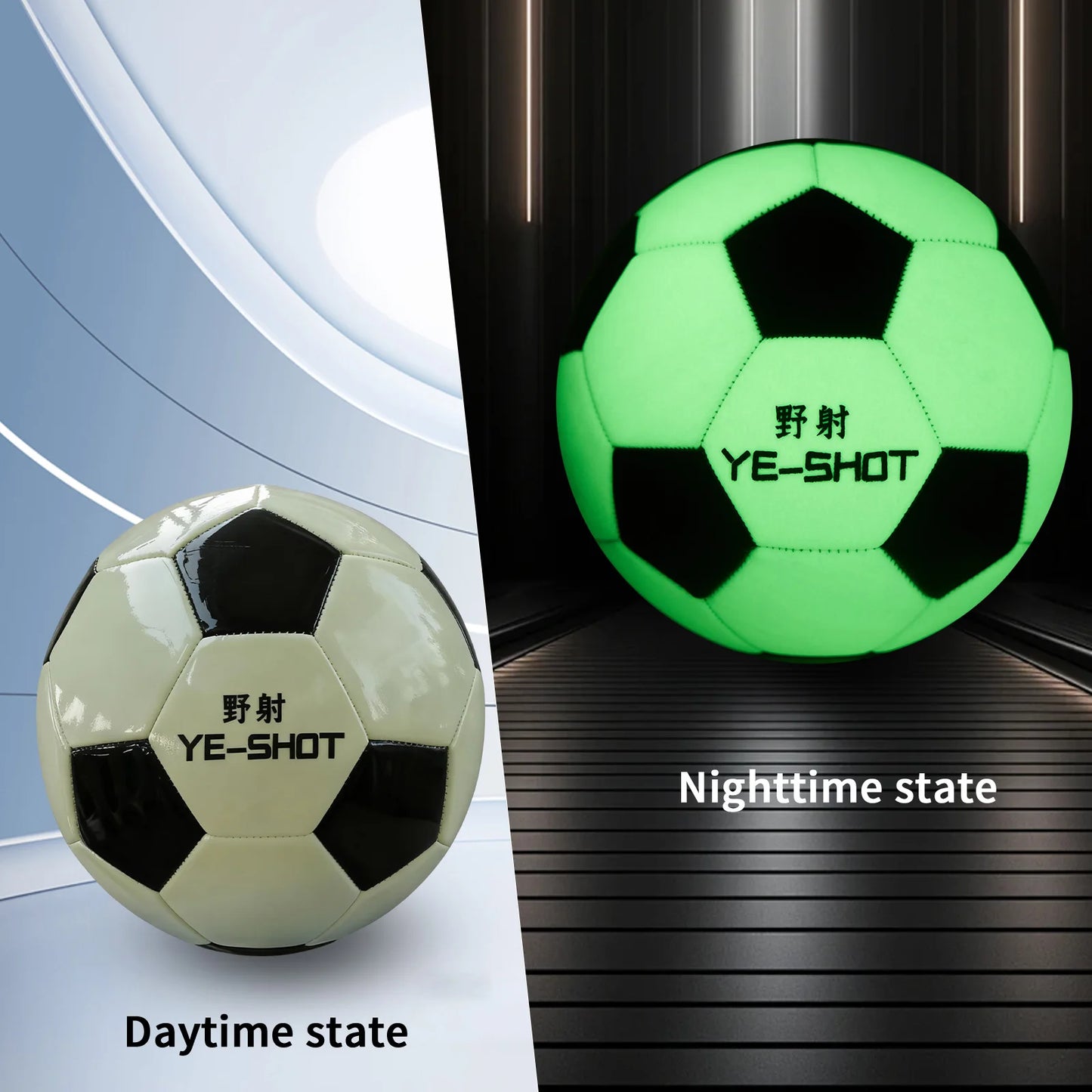Phosphorescent Light Up Soccer Ball With Durable Pump