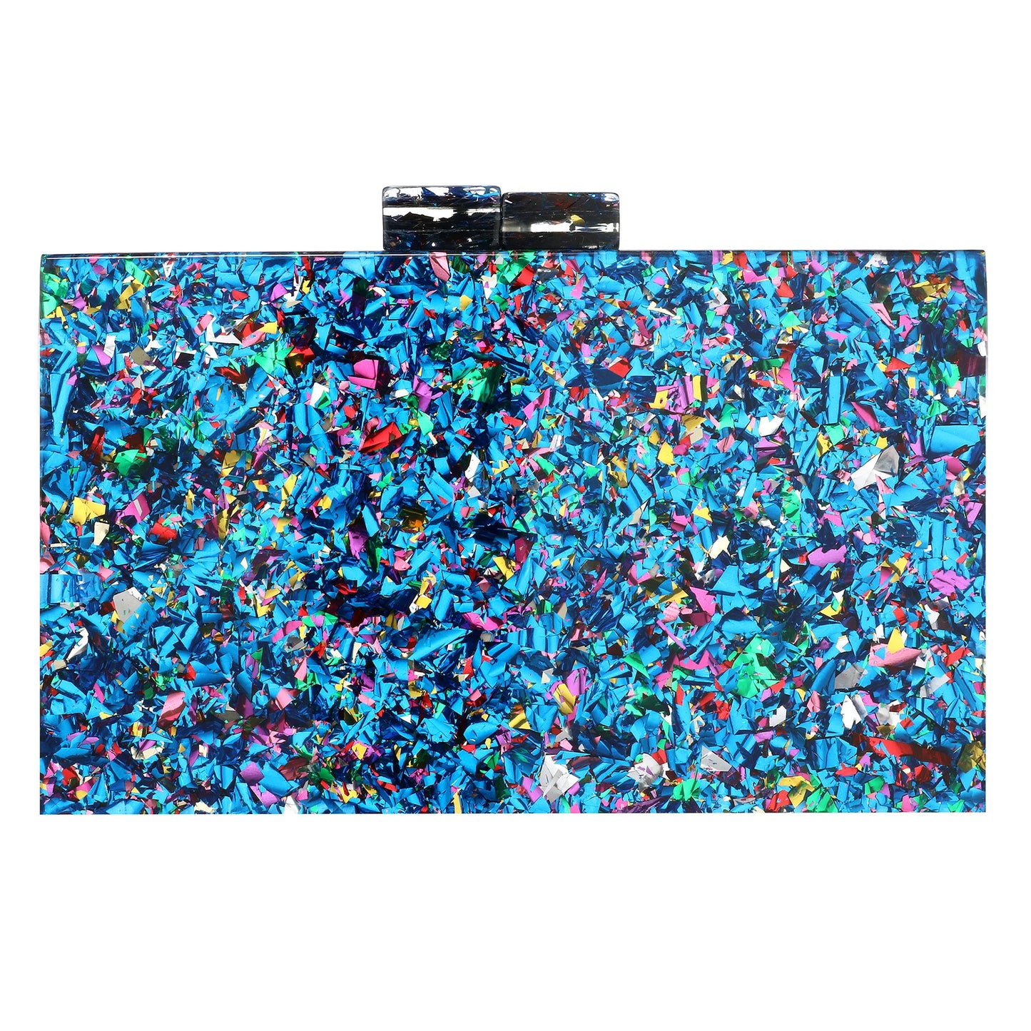 Women Handbags Evening Banquet Party Clutch Bag Rectangle Multicolor Geometric Trend Designed Acrylic Bags Chain Crossbody Bag