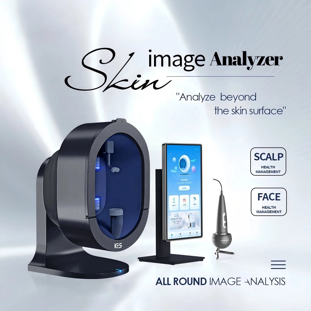 Upgraded X5 3D Ai Skin Image Analyzer High Definition Pixels Whole Facial Scanning Multi Spectrum Moisture Scalp Detection