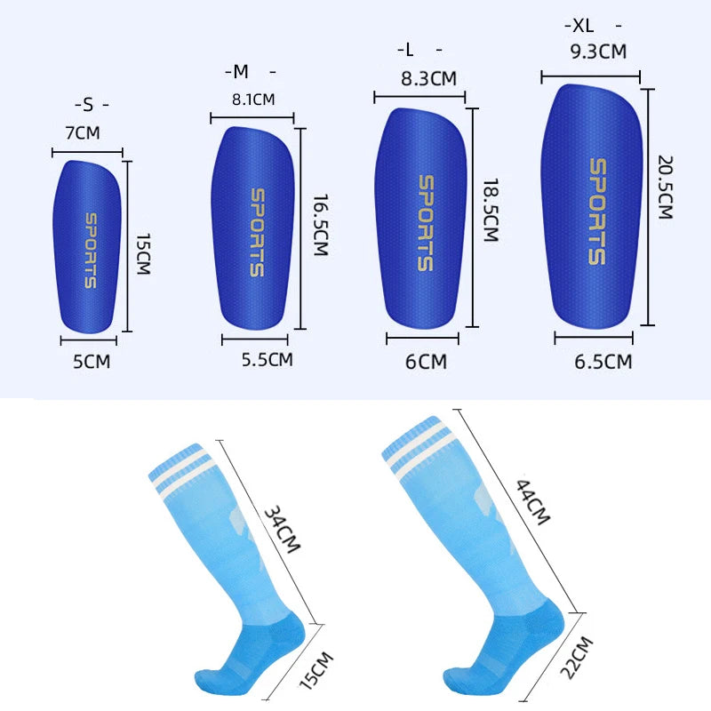 Soccer Shin Guards Protectors for Adults and Kids Football Gear