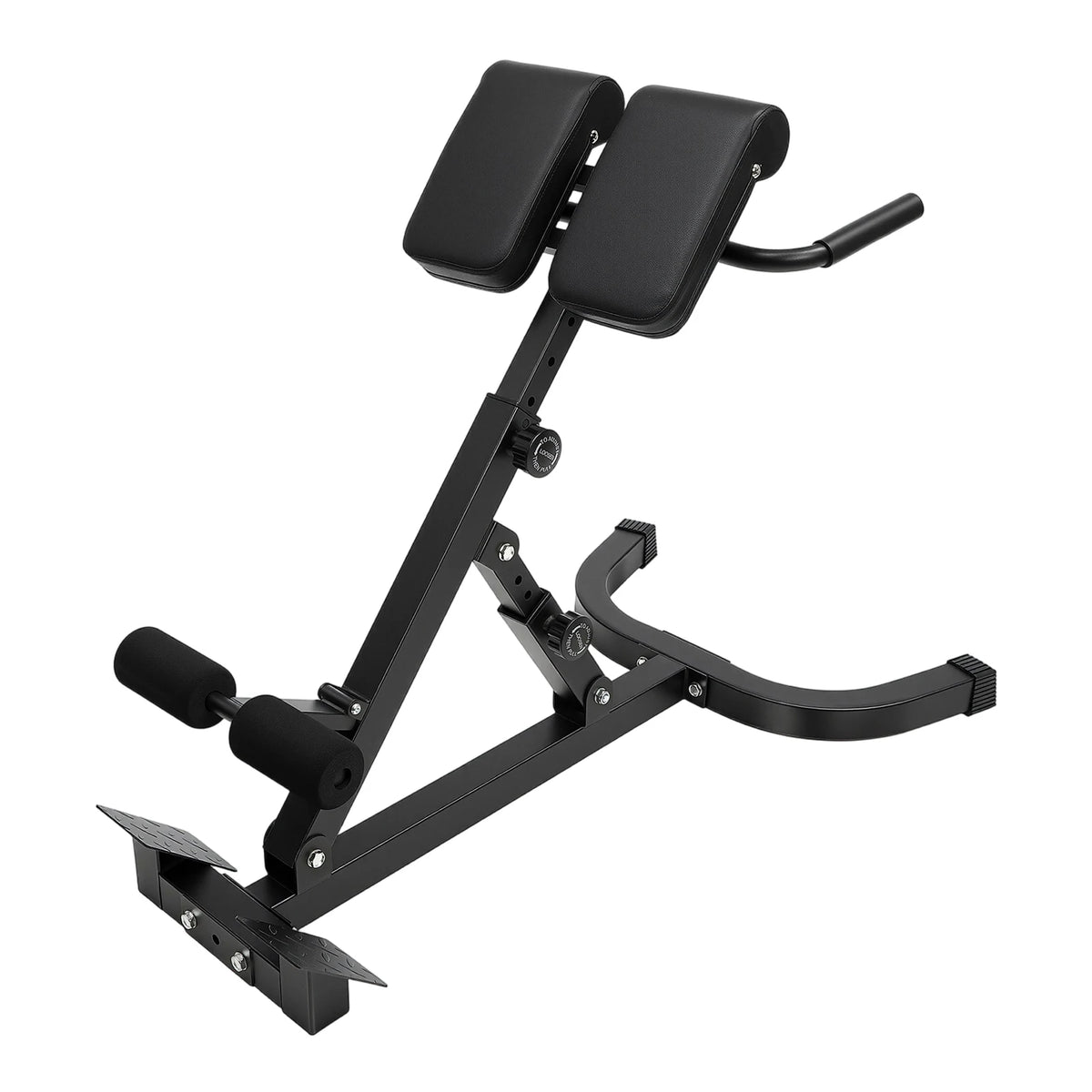 Adjustable Hyperextension Bench With Anti-Slip Pedals For Home Gym