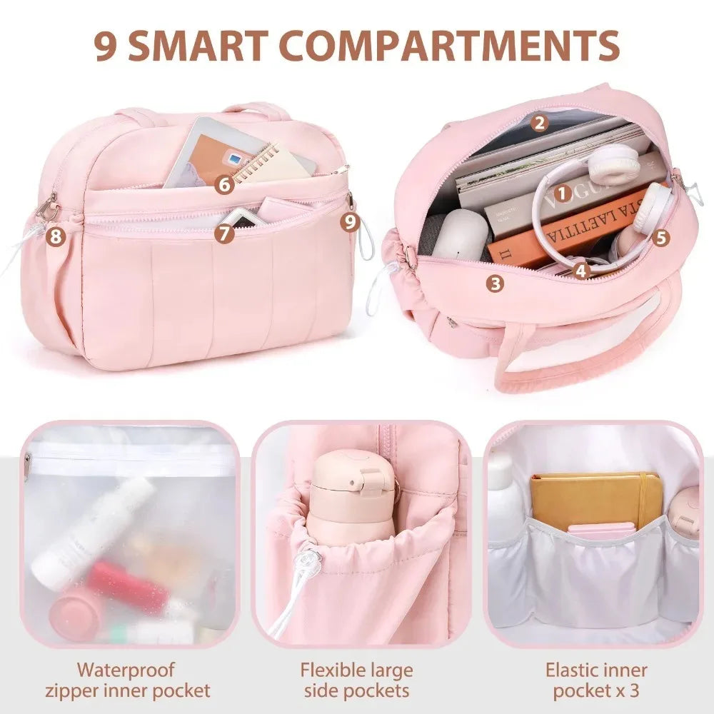 Women Travel Duffel Bag Gym Bag for Women, Duffle Bag for Travel with Wet Pocket, Lightweight Carry on Weekender Duffel